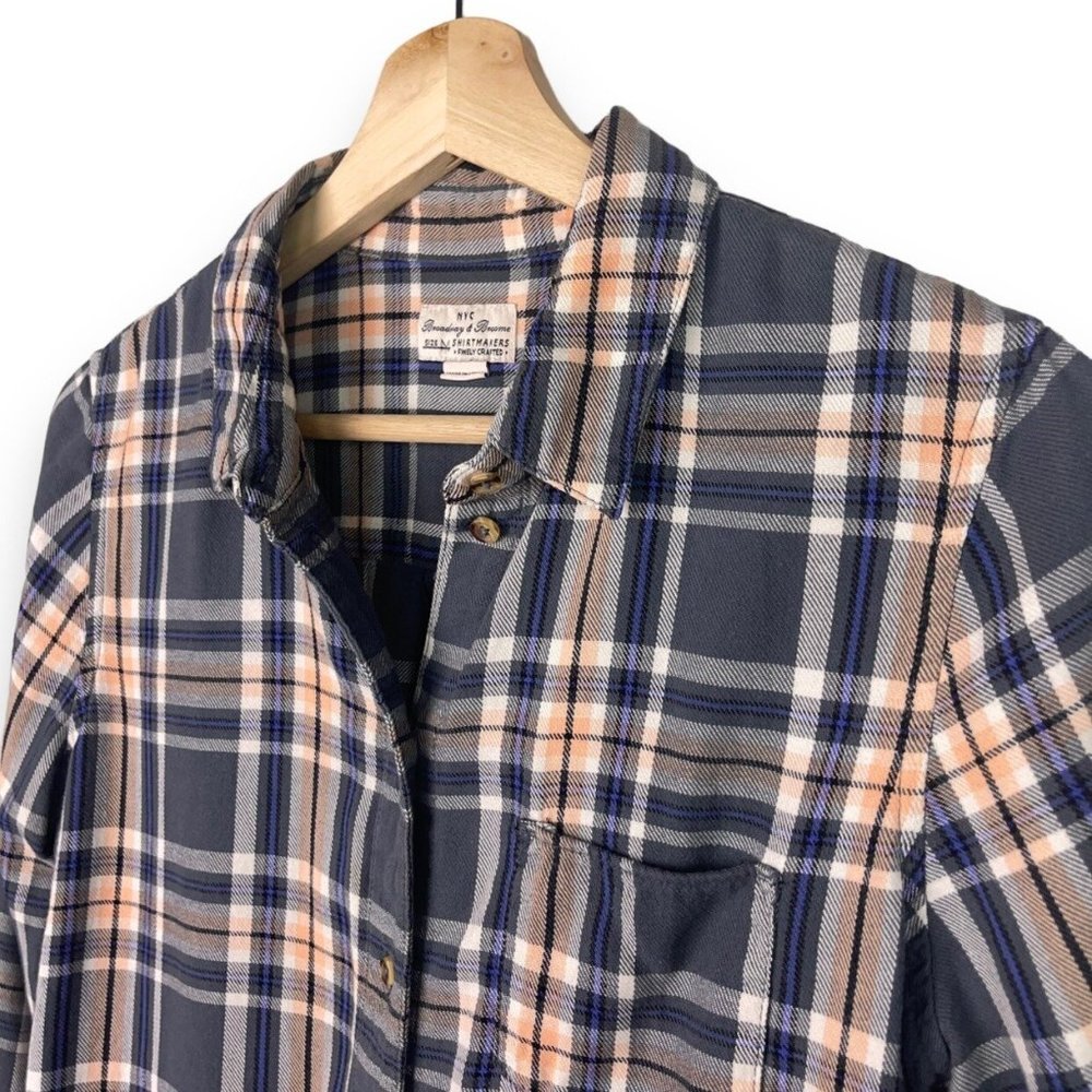Madewell Broadway & Broome Womens' Brushed Flannel "boyshirt"